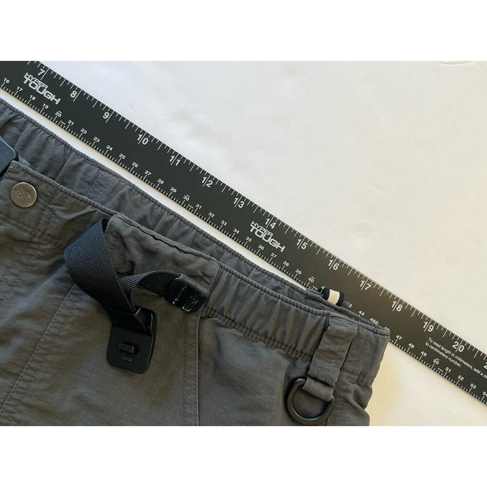 The North Face Y2K Mens Gray Belted Pants L Utility Pockets Adjustable Waist